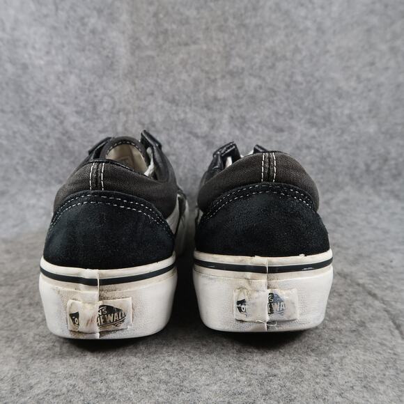 Vans Shoes Women 6.5 Platform Sneaker Old Skool Skate Casual Black Canvas Suede - Picture 5 of 13